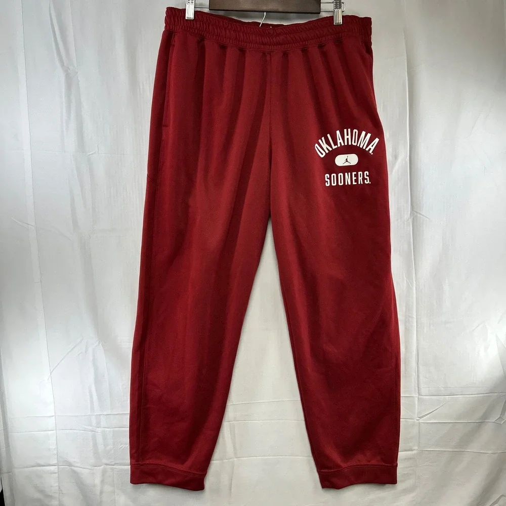 Jordan Oklahoma Sooners OU Sweatpants Mens 2XL Red Joggers DD6372-698